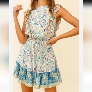 Floral Ruffle Mini Dress